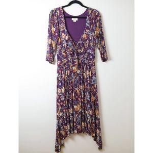 Anthro Maeve Purple Autumn Dress!